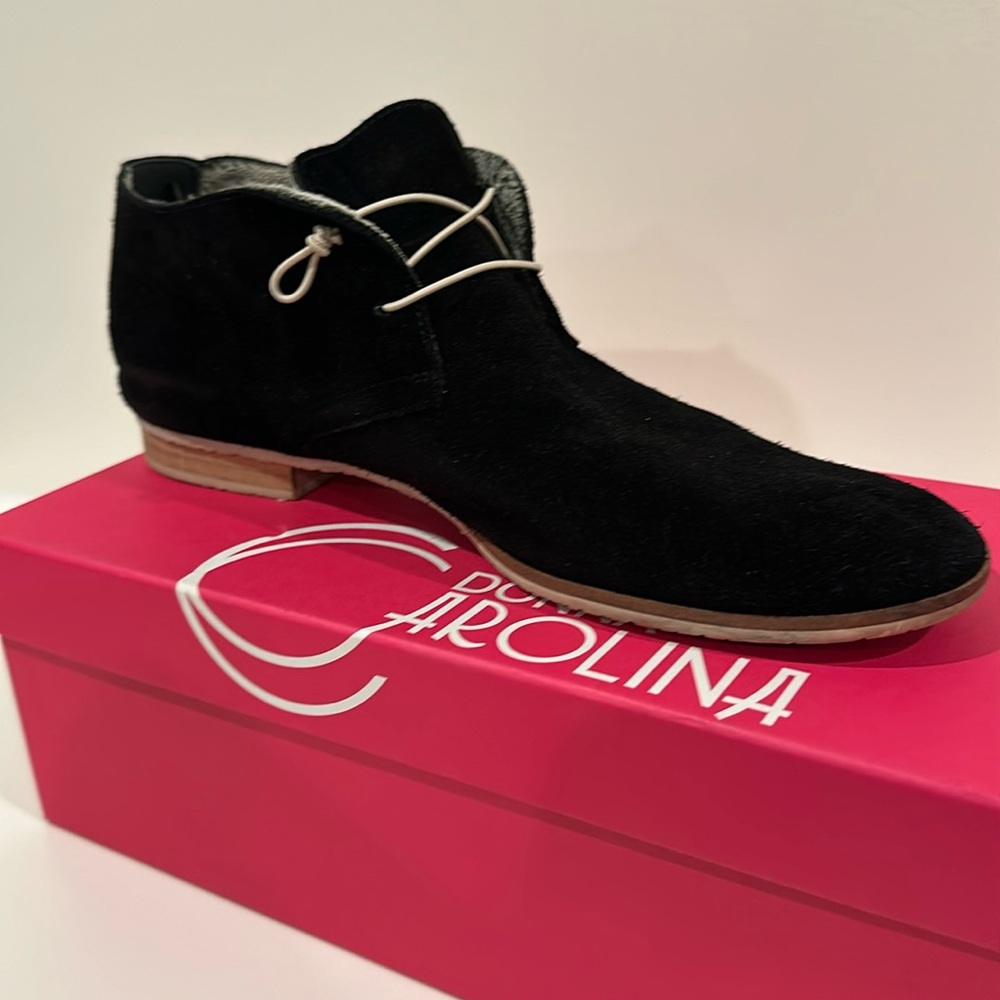 Donna Carolina Oregon Nero Crepe Flat size 39.5